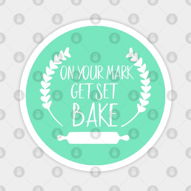 Get set, Bake - great british baking Magnet by FreckledBliss